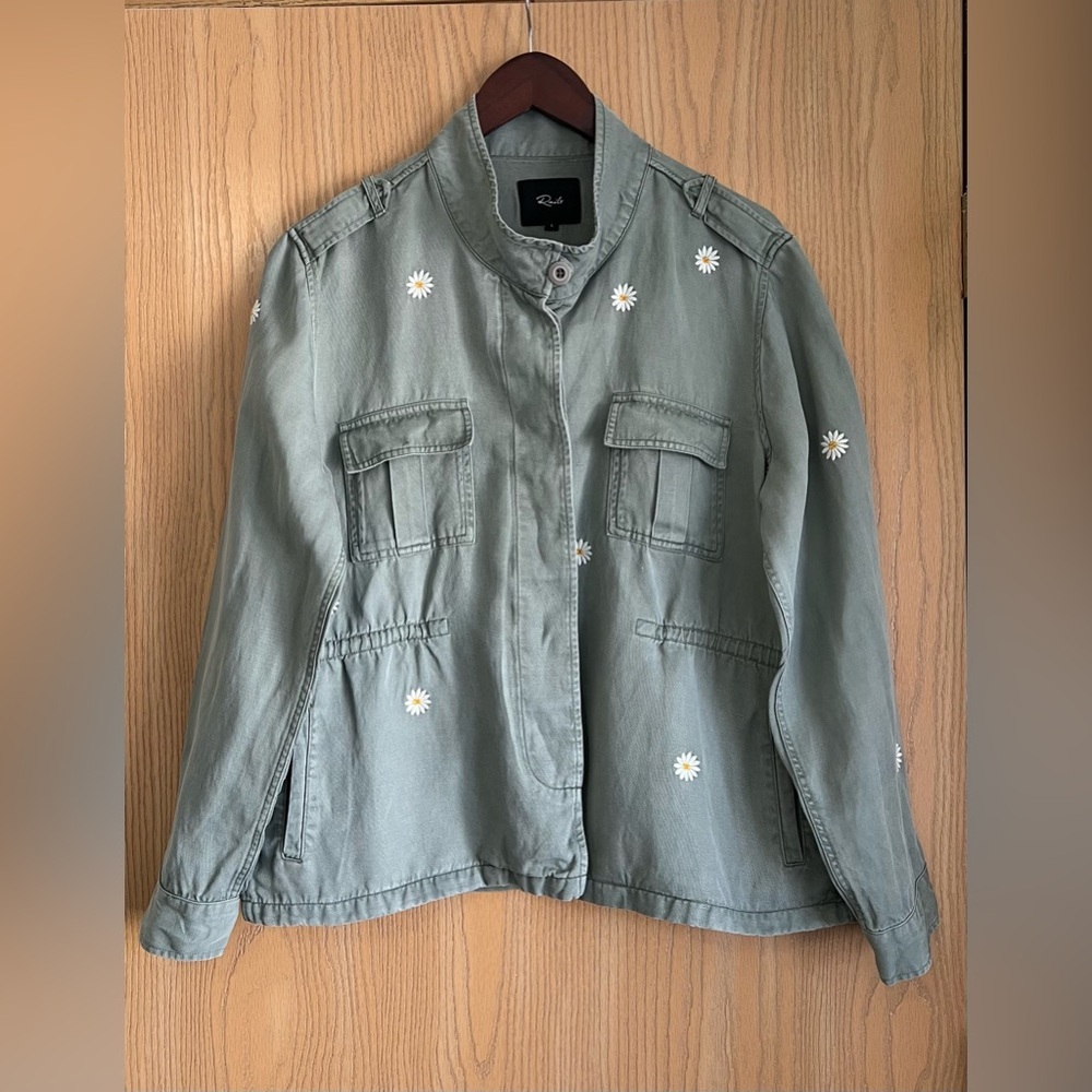 Rails | Women’s SZ Large | Olive Green Sahara Daisy Embroidered Utility Jacket